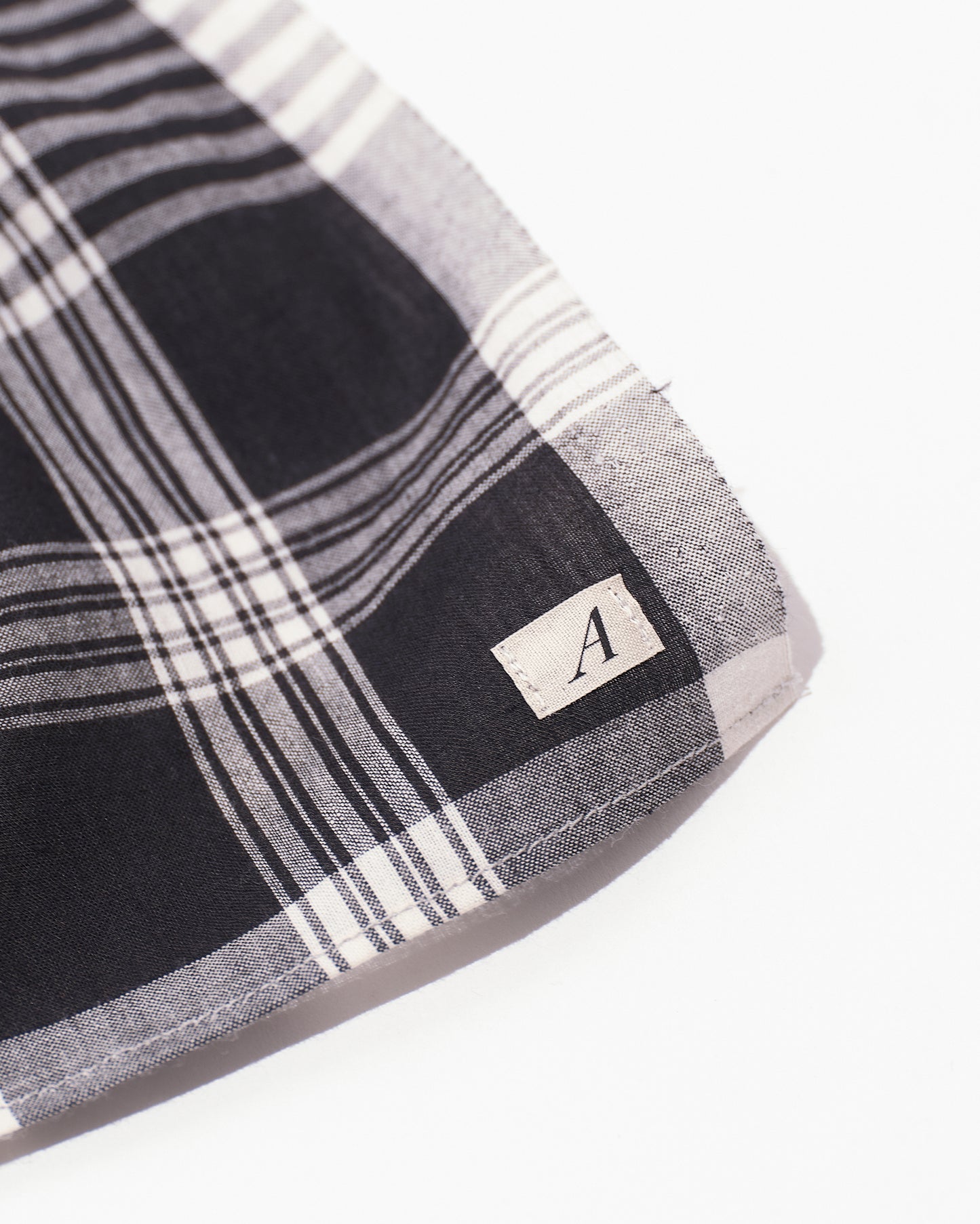 SCARF MADRAS CHECK BLACK