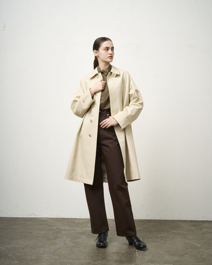 SINGLE RAGLAN COAT GABARDINE OYSTER