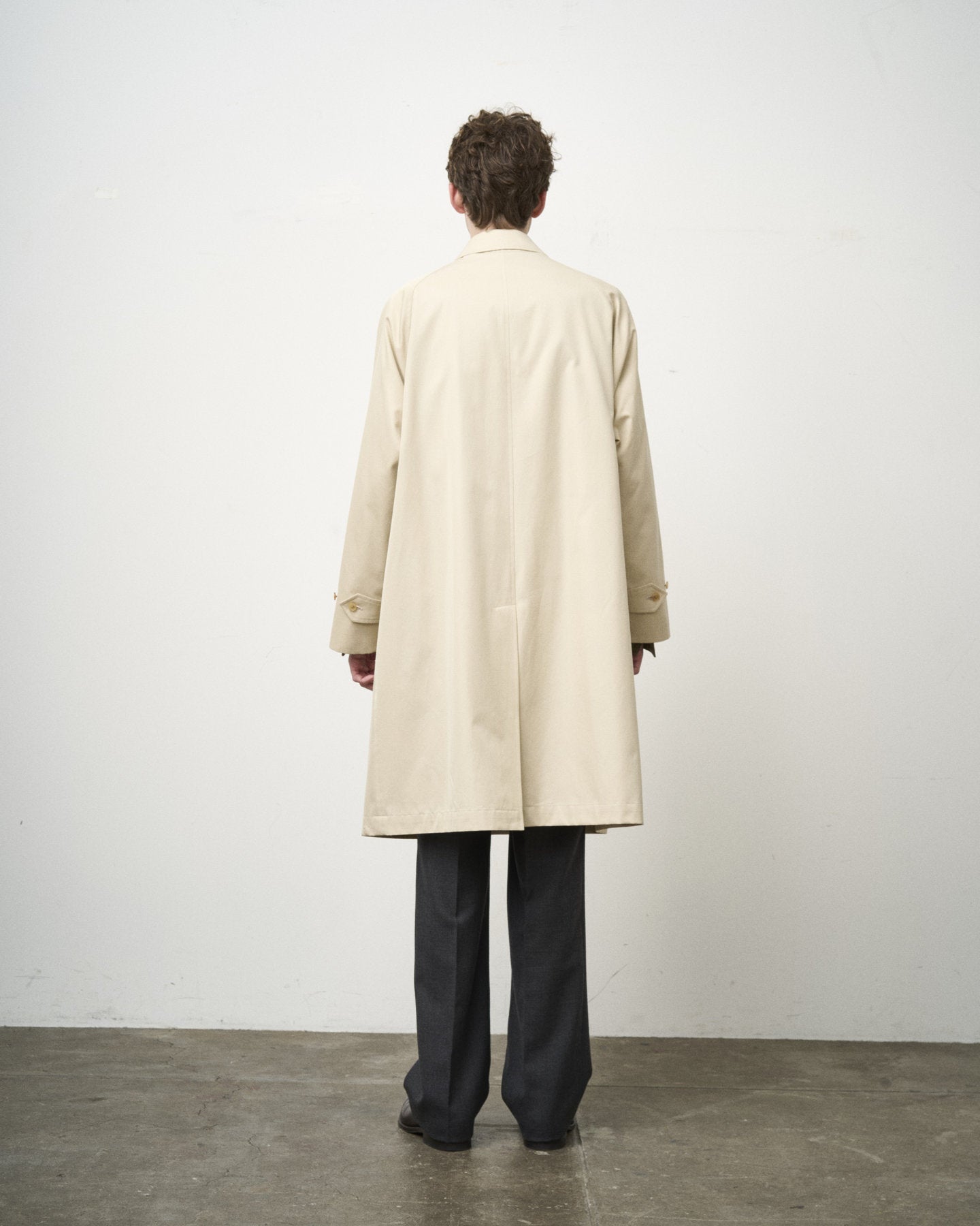 SINGLE RAGLAN COAT GABARDINE OYSTER