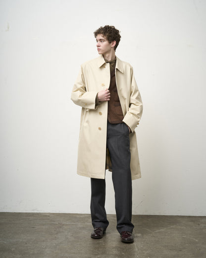 SINGLE RAGLAN COAT GABARDINE OYSTER