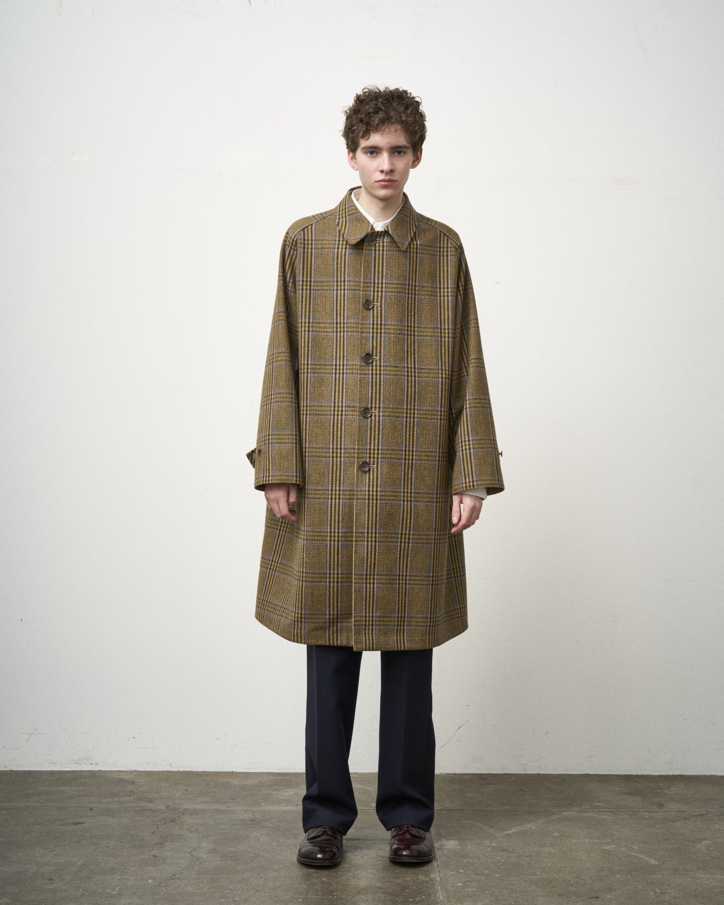 SINGLE RAGLAN COAT Ⅱ REVERSIBLE OVER CHECK BEIGE