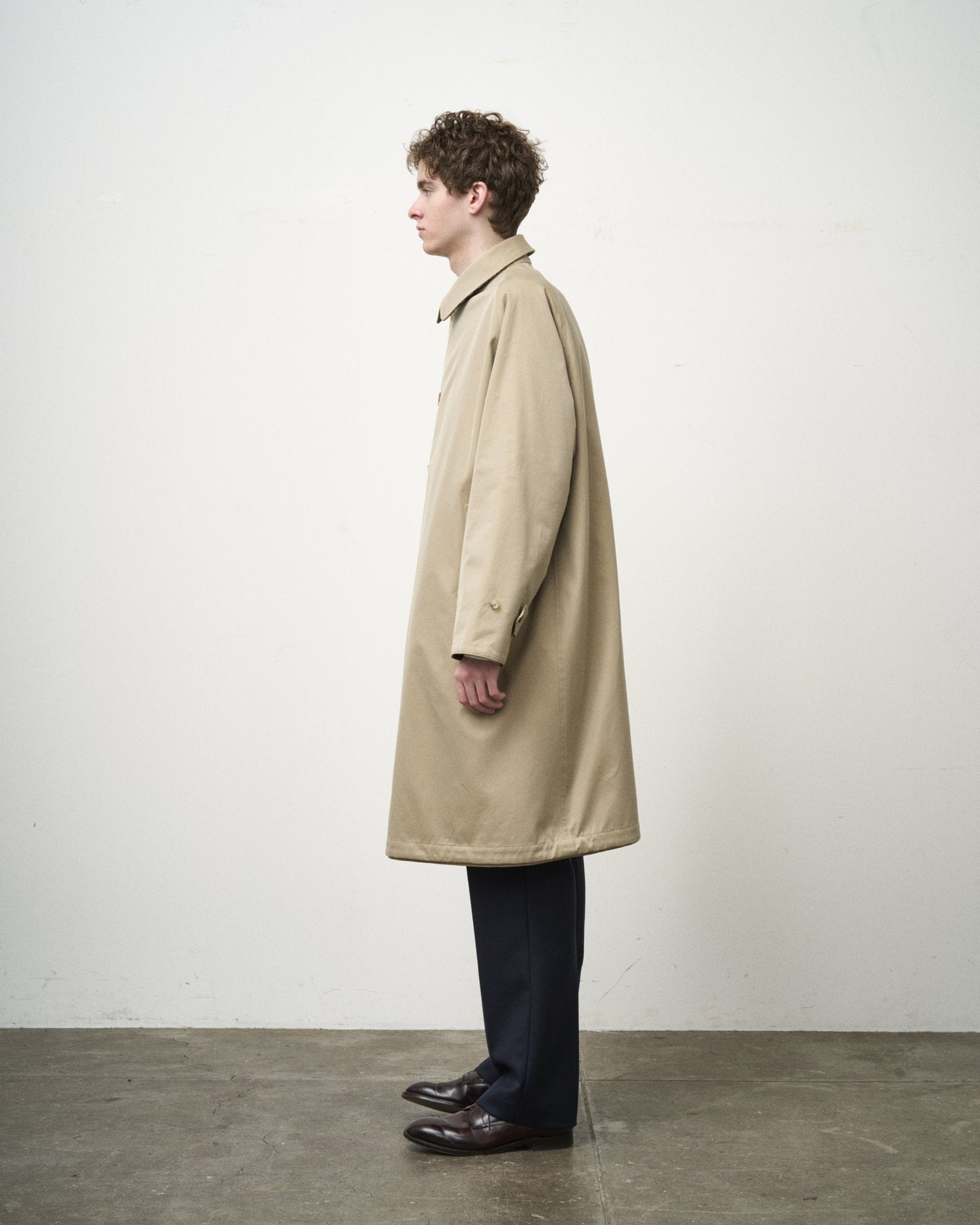 SINGLE RAGLAN COAT Ⅱ REVERSIBLE OVER CHECK BEIGE