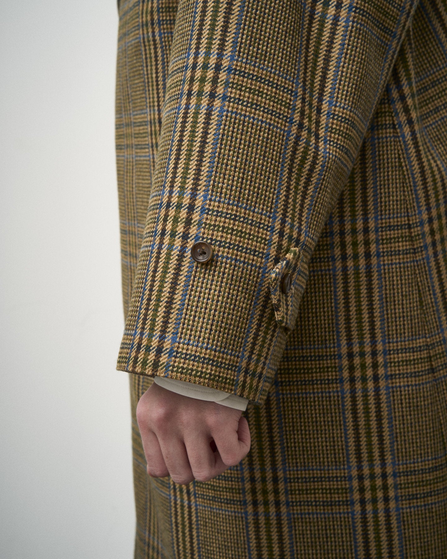 SINGLE RAGLAN COAT Ⅱ REVERSIBLE OVER CHECK BEIGE