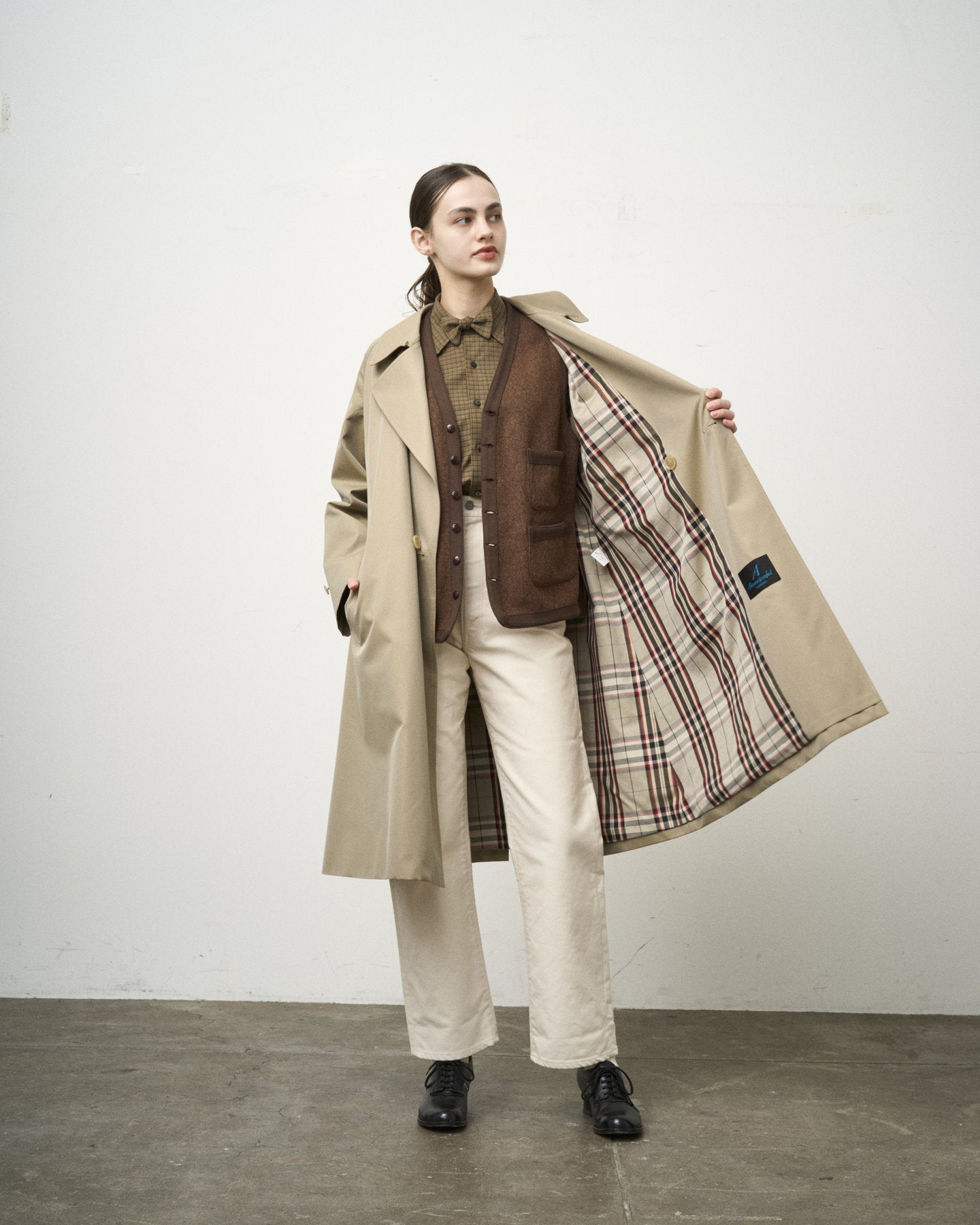 SINGLE RAGLAN COAT Ⅹ GABARDINE BEIGE – ANATOMICA NAGOYA