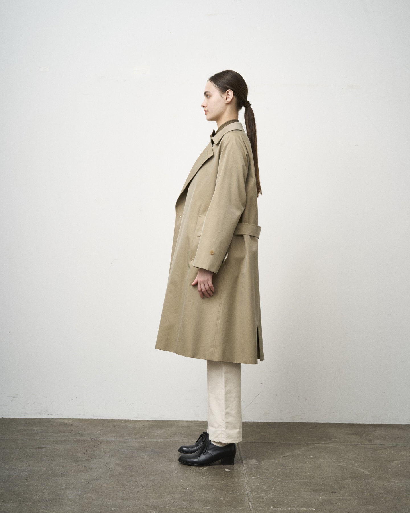 SINGLE RAGLAN COAT Ⅹ GABARDINE BEIGE – ANATOMICA NAGOYA
