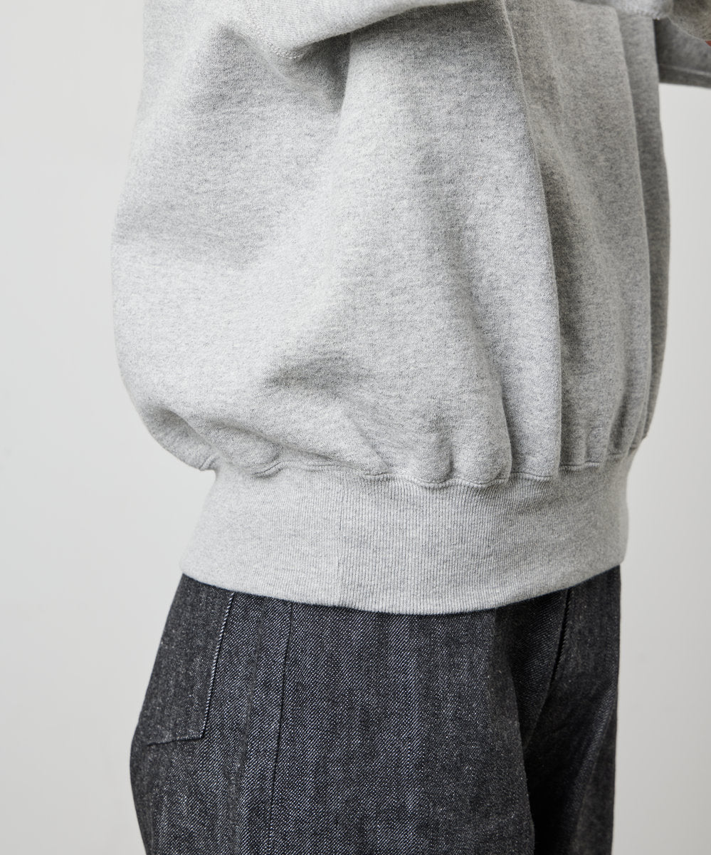 SWEAT SHIRTS RAGLAN SLEEVE CREW NECK GRAY