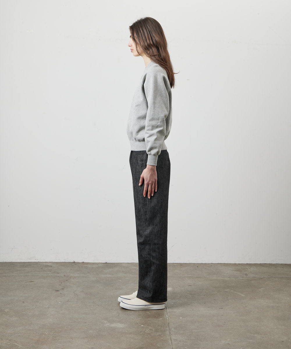SWEAT SHIRTS RAGLAN SLEEVE CREW NECK GRAY