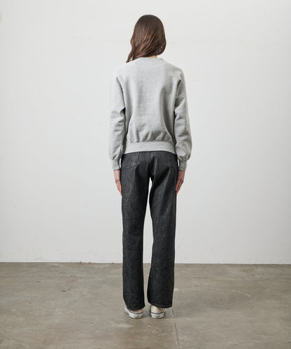 SWEAT SHIRTS RAGLAN SLEEVE CREW NECK GRAY