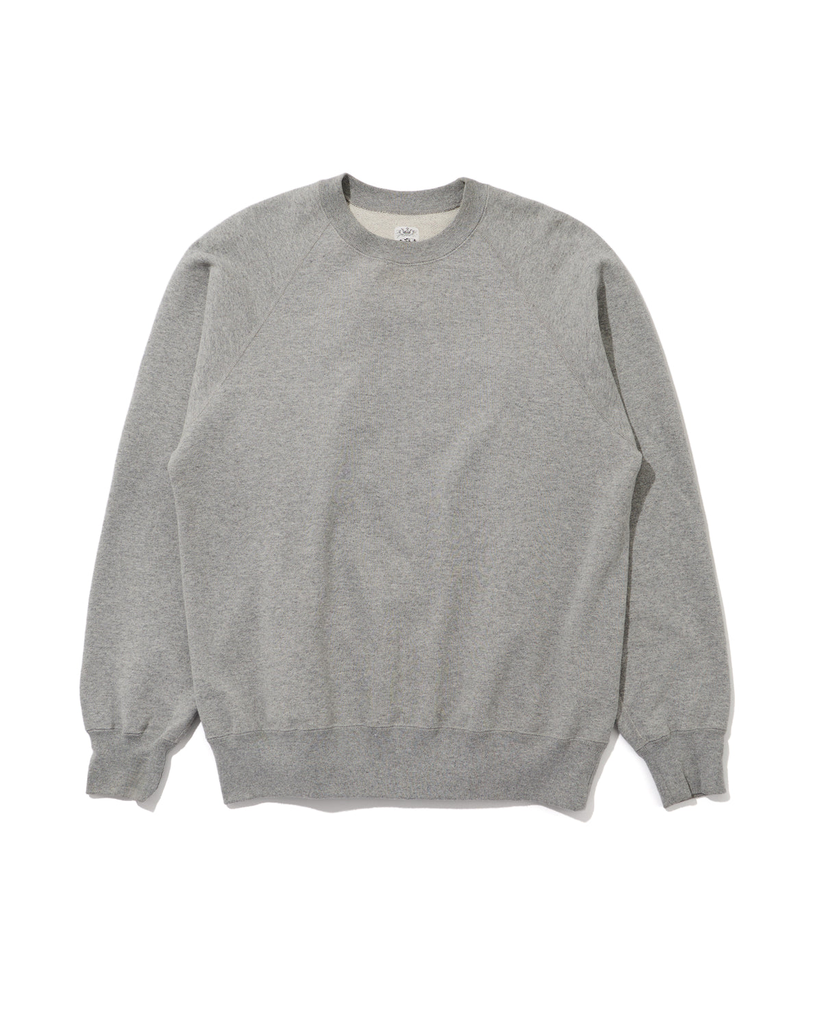 SWEAT SHIRTS RAGLAN SLEEVE CREW NECK GRAY