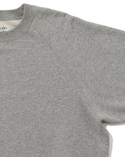 SWEAT SHIRTS RAGLAN SLEEVE CREW NECK GRAY