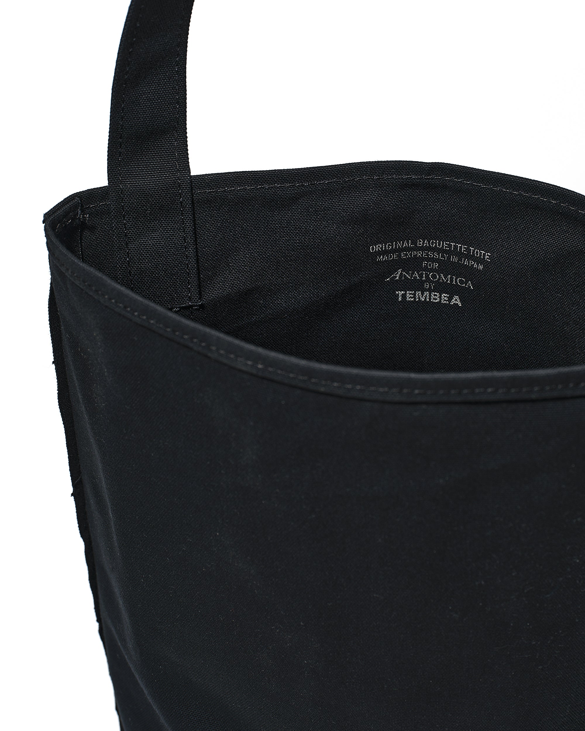 ANATOMICA by TEMBEA BAGUETTE TOTE COTTON CANVAS BLACK – ANATOMICA