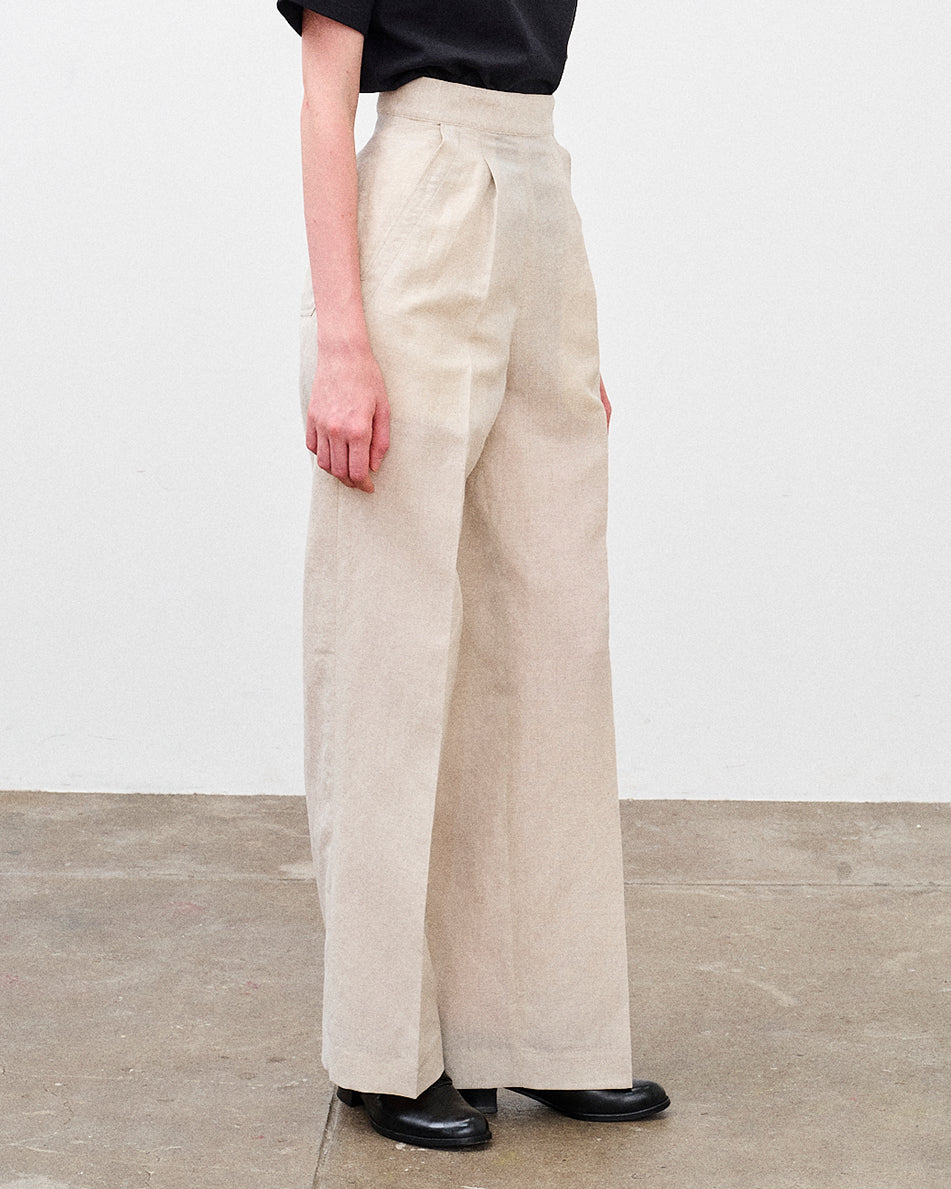W.A.V.E.S PANTS WOOL LINEN CLOTH