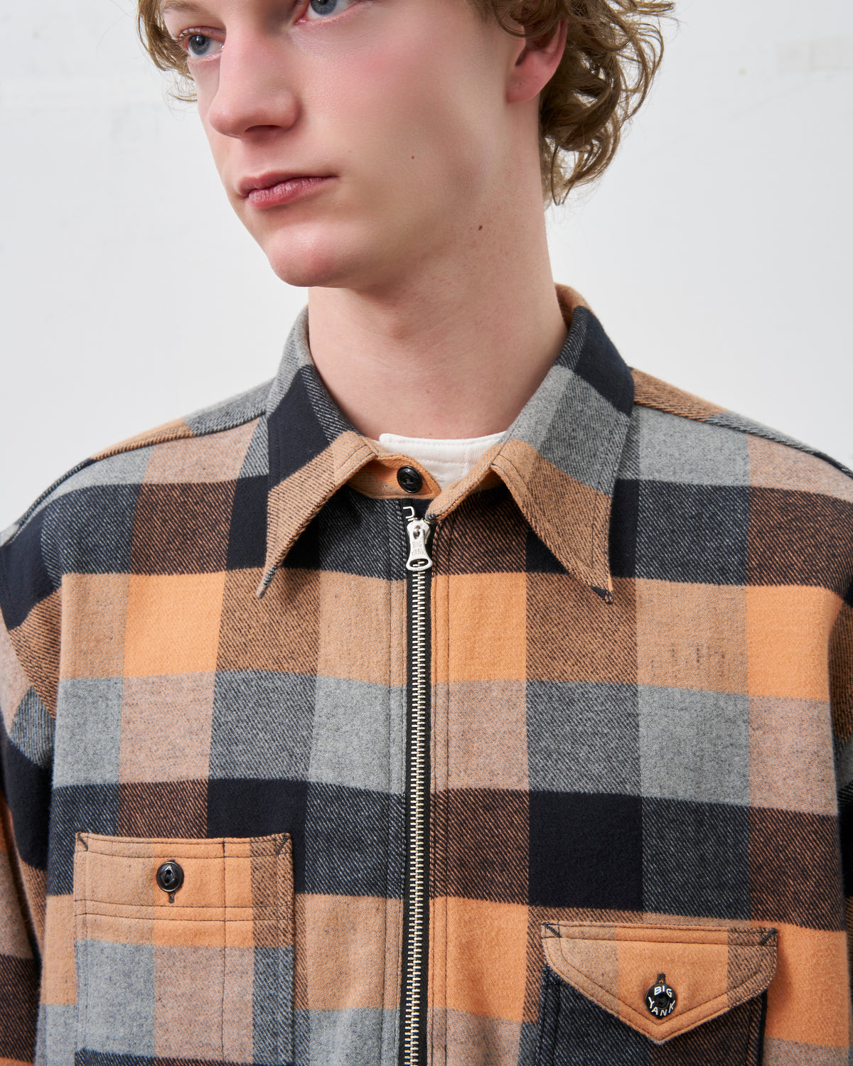 【Launch on September 12th】BIG YANK Y1936 HALF-ZIP SHIRTS FLANNEL BROCK CHECK