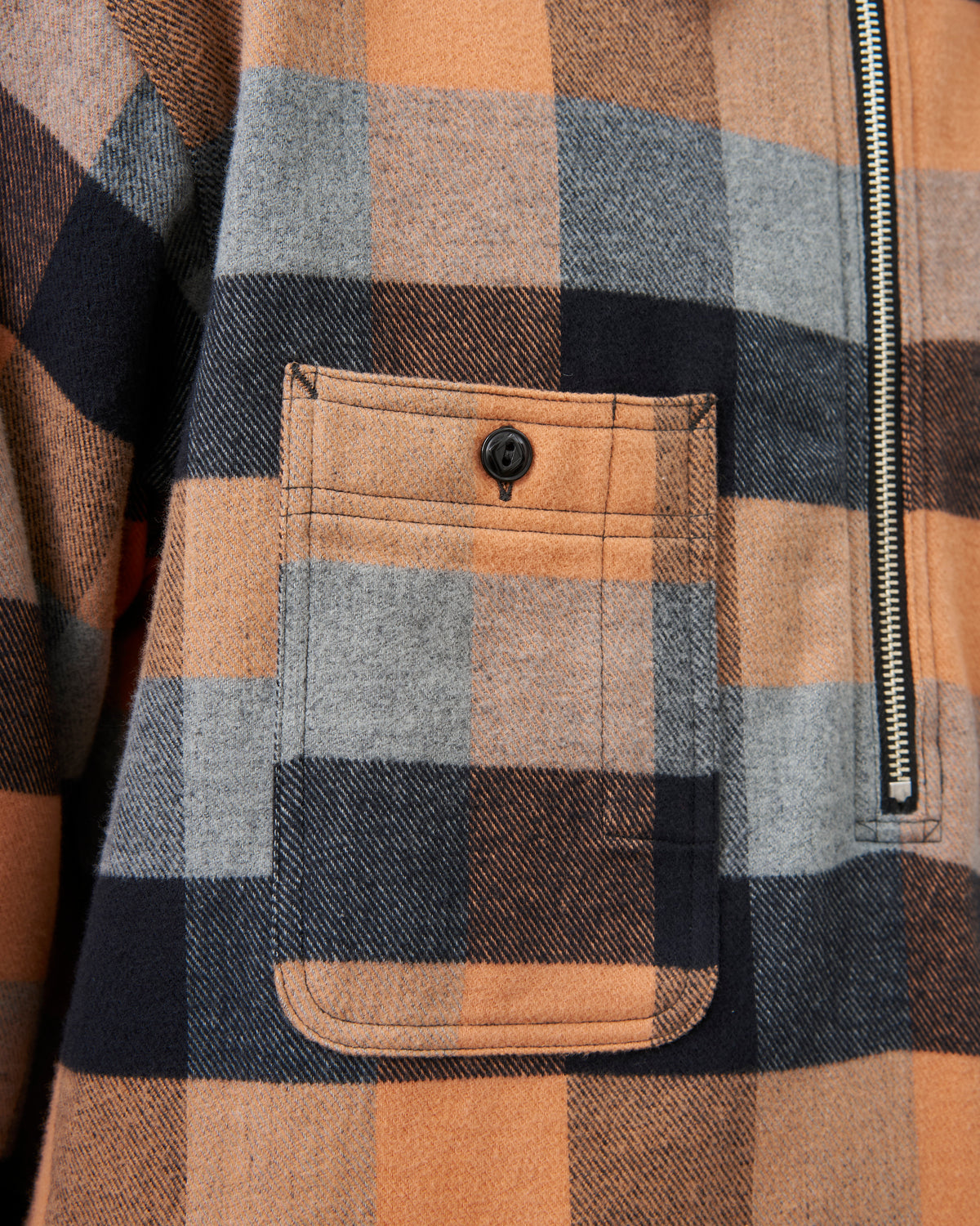【Launch on September 12th】BIG YANK Y1936 HALF-ZIP SHIRTS FLANNEL BROCK CHECK