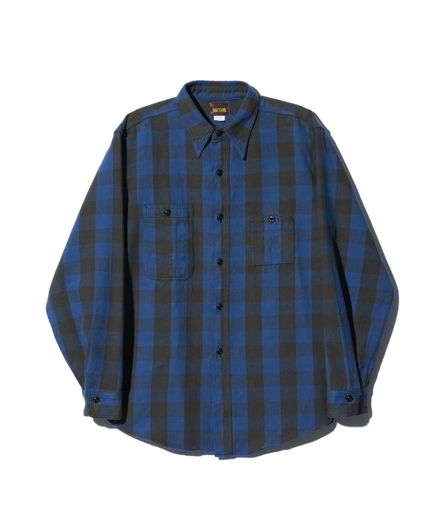 BIG YANK Y1945 SHRITS FLANNEL BROCK CHECK BLUE