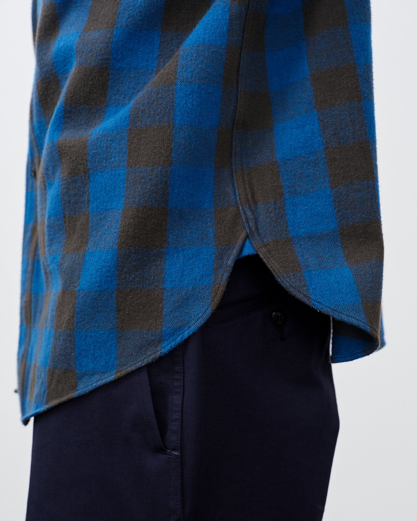 BIG YANK Y1945 SHRITS FLANNEL BROCK CHECK BLUE