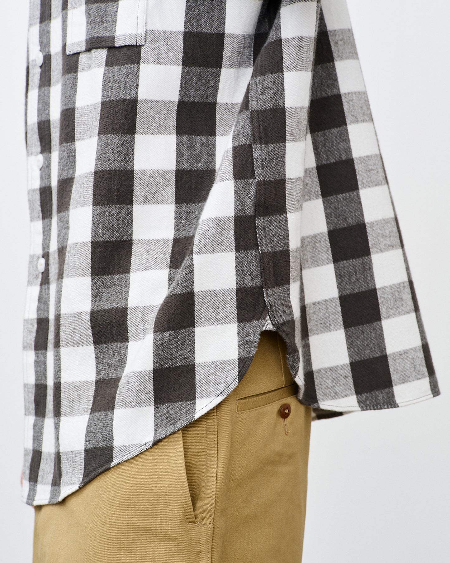 BIG YANK Y1945 SHRITS FLANNEL BROCK CHECK WHITE