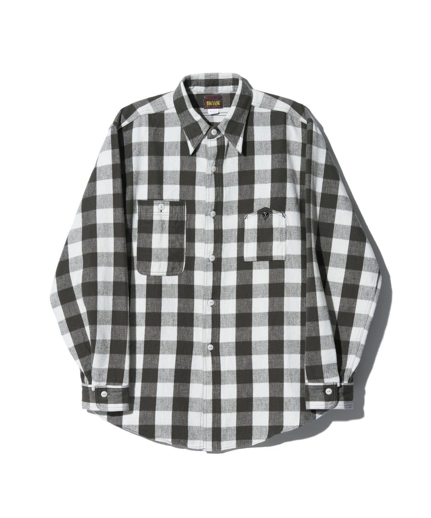 BIG YANK Y1945 SHRITS FLANNEL BROCK CHECK WHITE