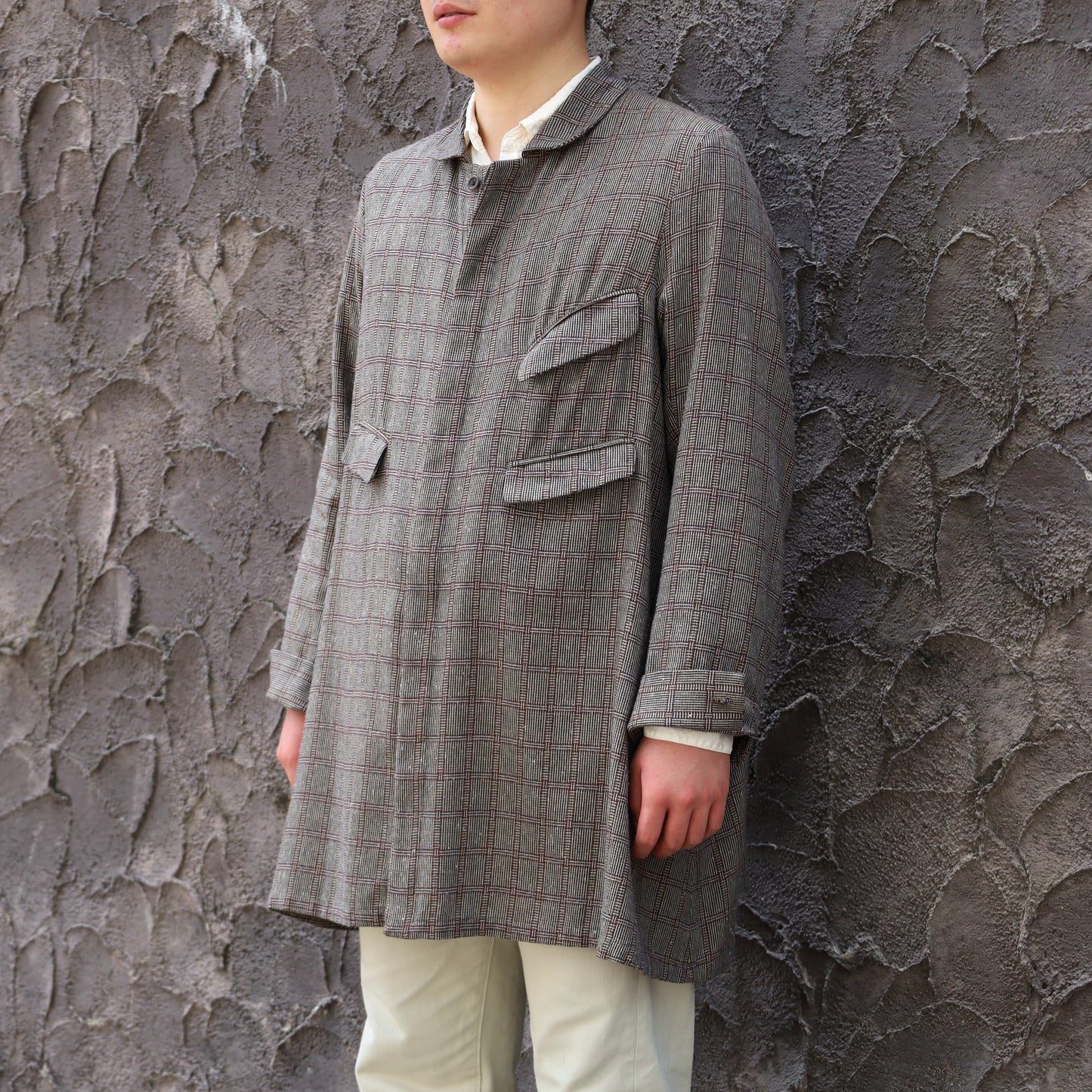 ARTHUR COTTON SILK BROWN CHECKS
