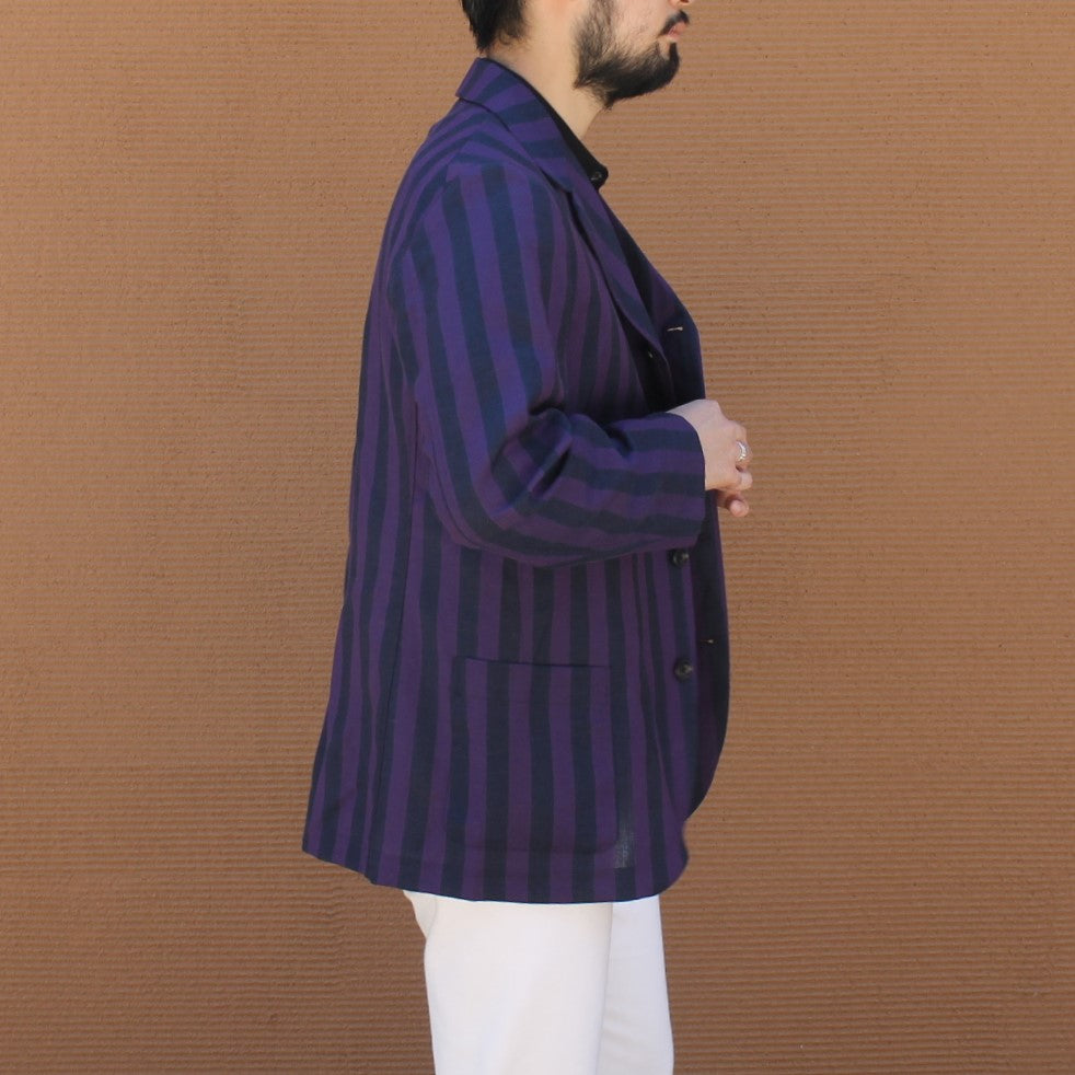 COLLEGE FOX LINEN STRIPES PURPLE
