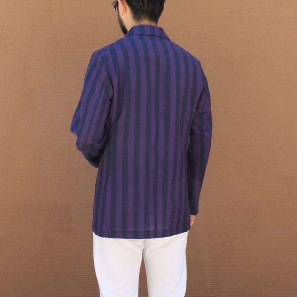 COLLEGE FOX LINEN STRIPES PURPLE
