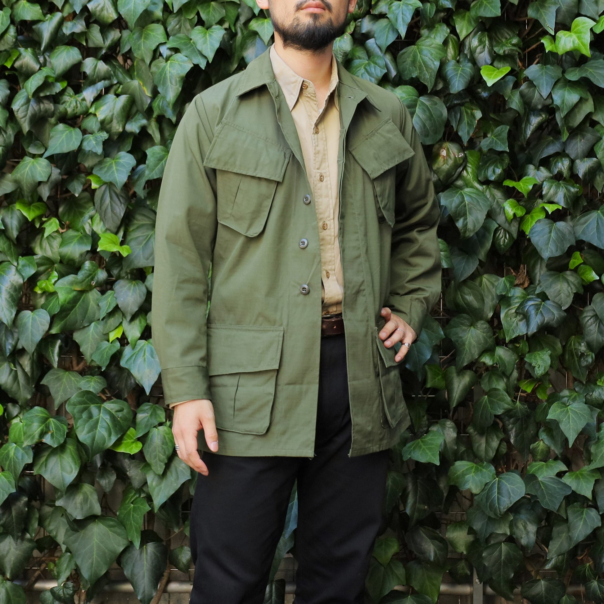 ovy Jungle Fatigue jacket(khaki) オヴィー-