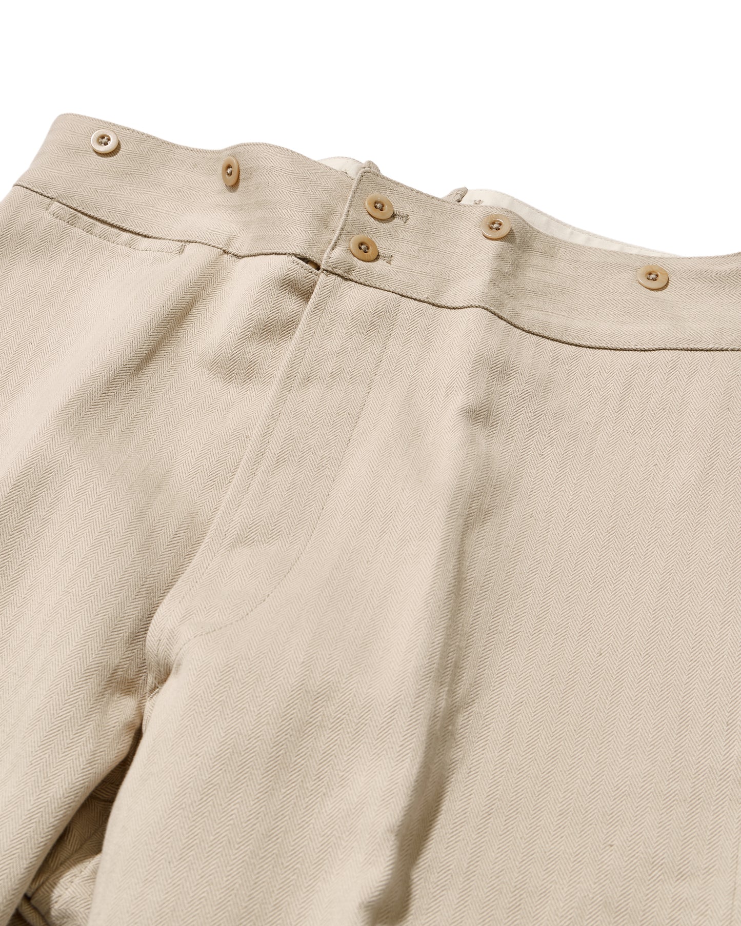 BJ LINEN COTTON HERRING-BONE NATURAL