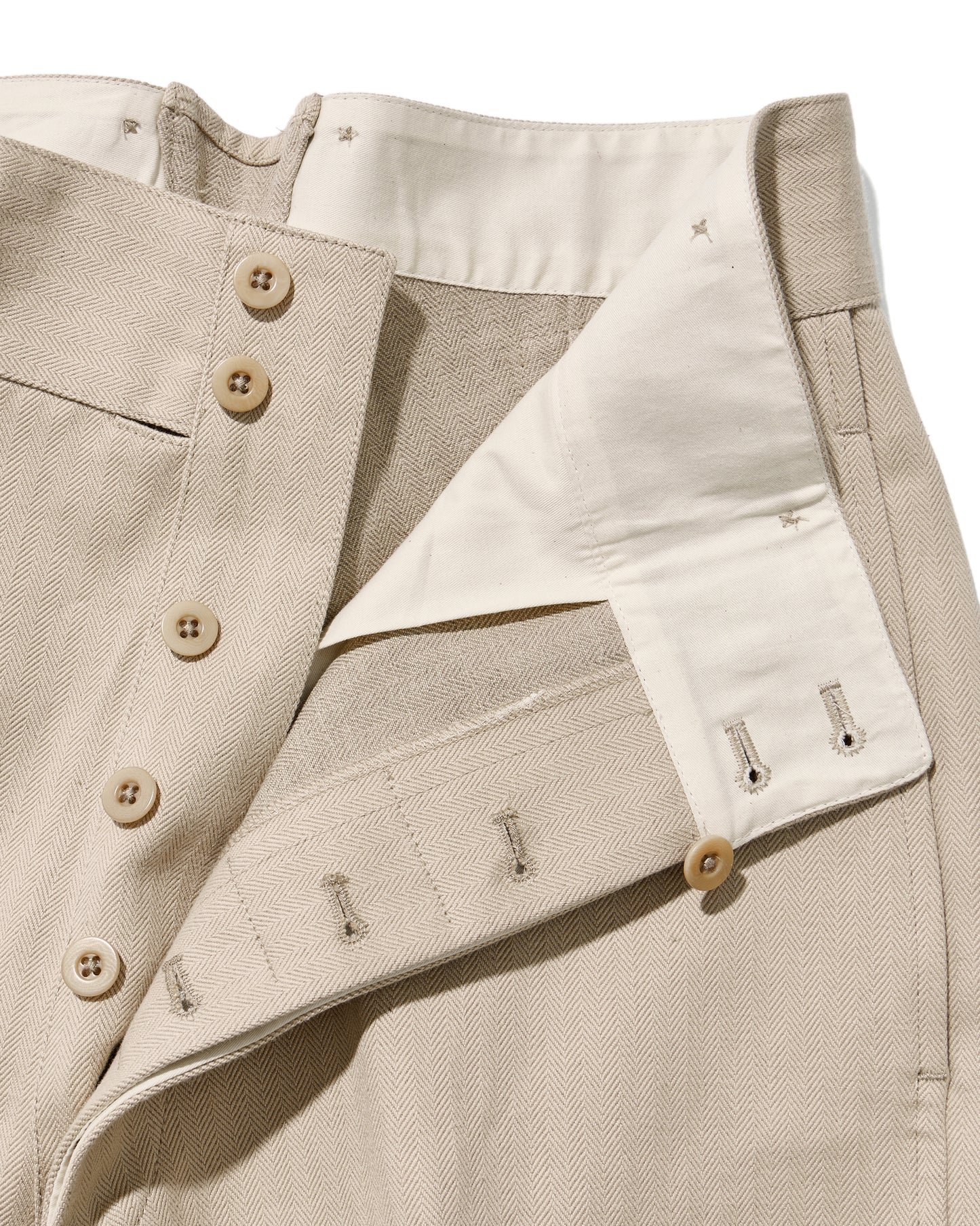 BJ LINEN COTTON HERRING-BONE NATURAL