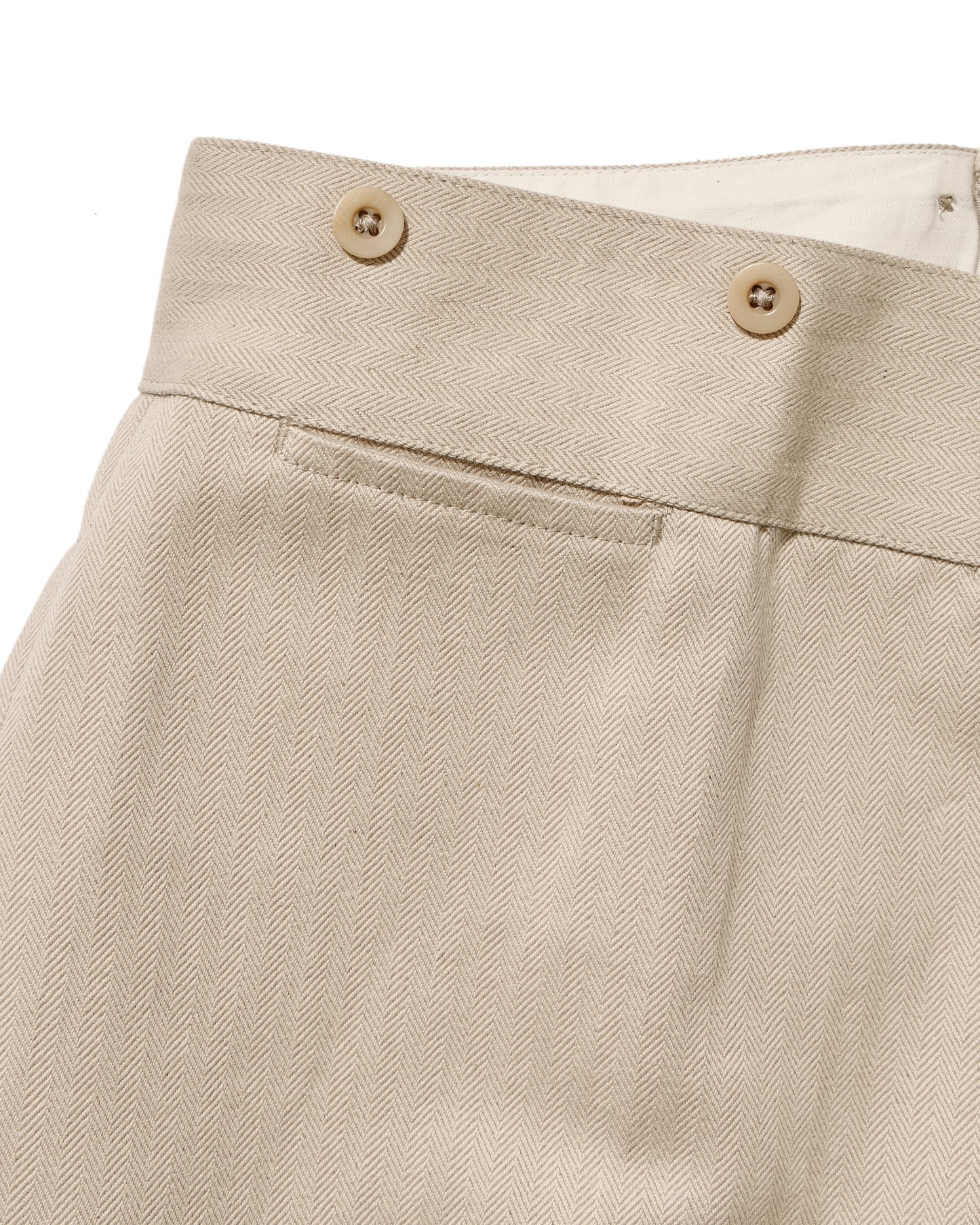 BJ LINEN COTTON HERRING-BONE NATURAL