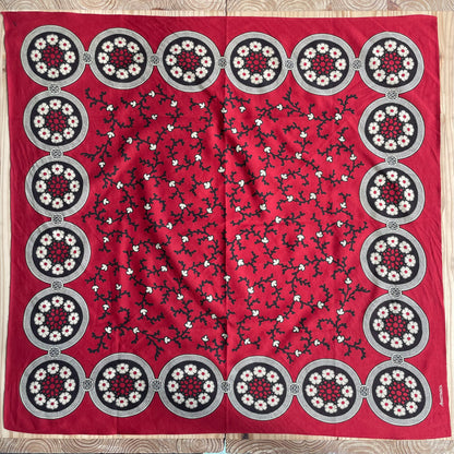 SATIN SCARF SIX PETAL FLOWER