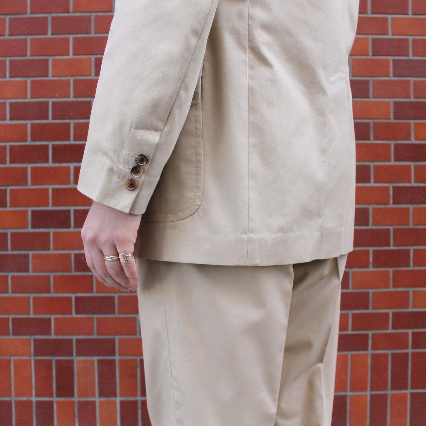 UNIVERSITY JACKET POPLIN BEIGE