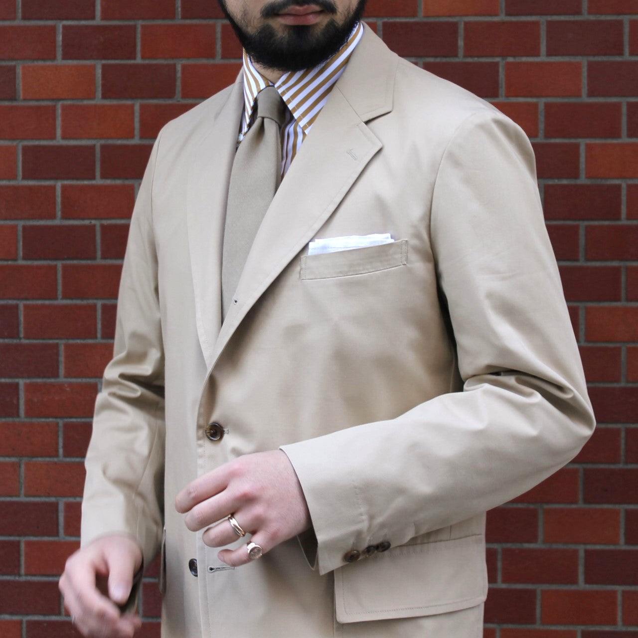 UNIVERSITY JACKET POPLIN BEIGE