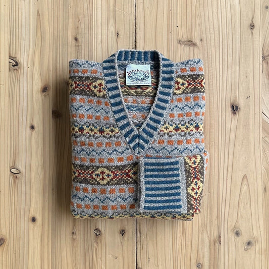 V-NECK FAIR ISLE SWEATER YOUNG PRINCE OF WALES