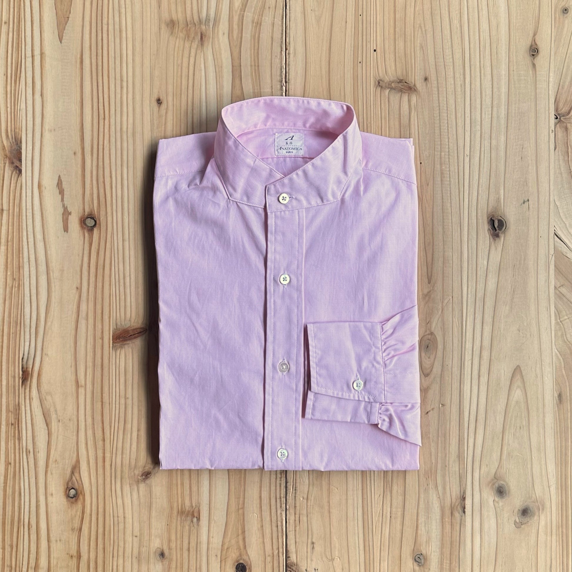 Band Collar Shirts Pink – ANATOMICA NAGOYA